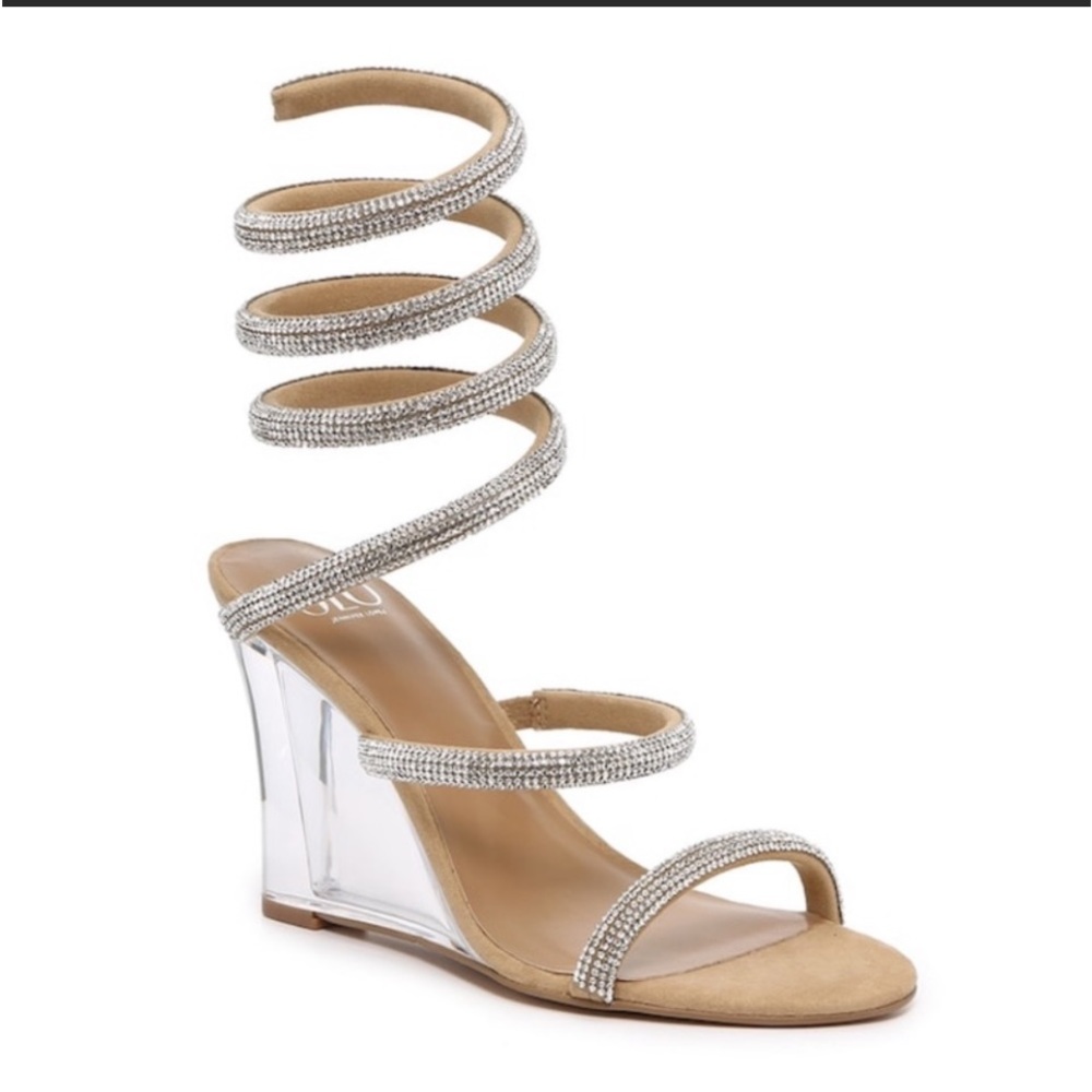 JLO Daya Rhinestone Sandals 6.5